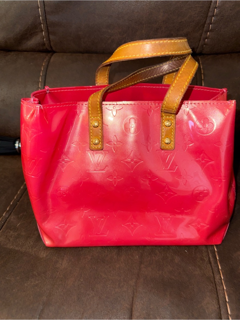 Louis Vuitton Reade PM in Frambois Vernis Small Tote with Leather Handles